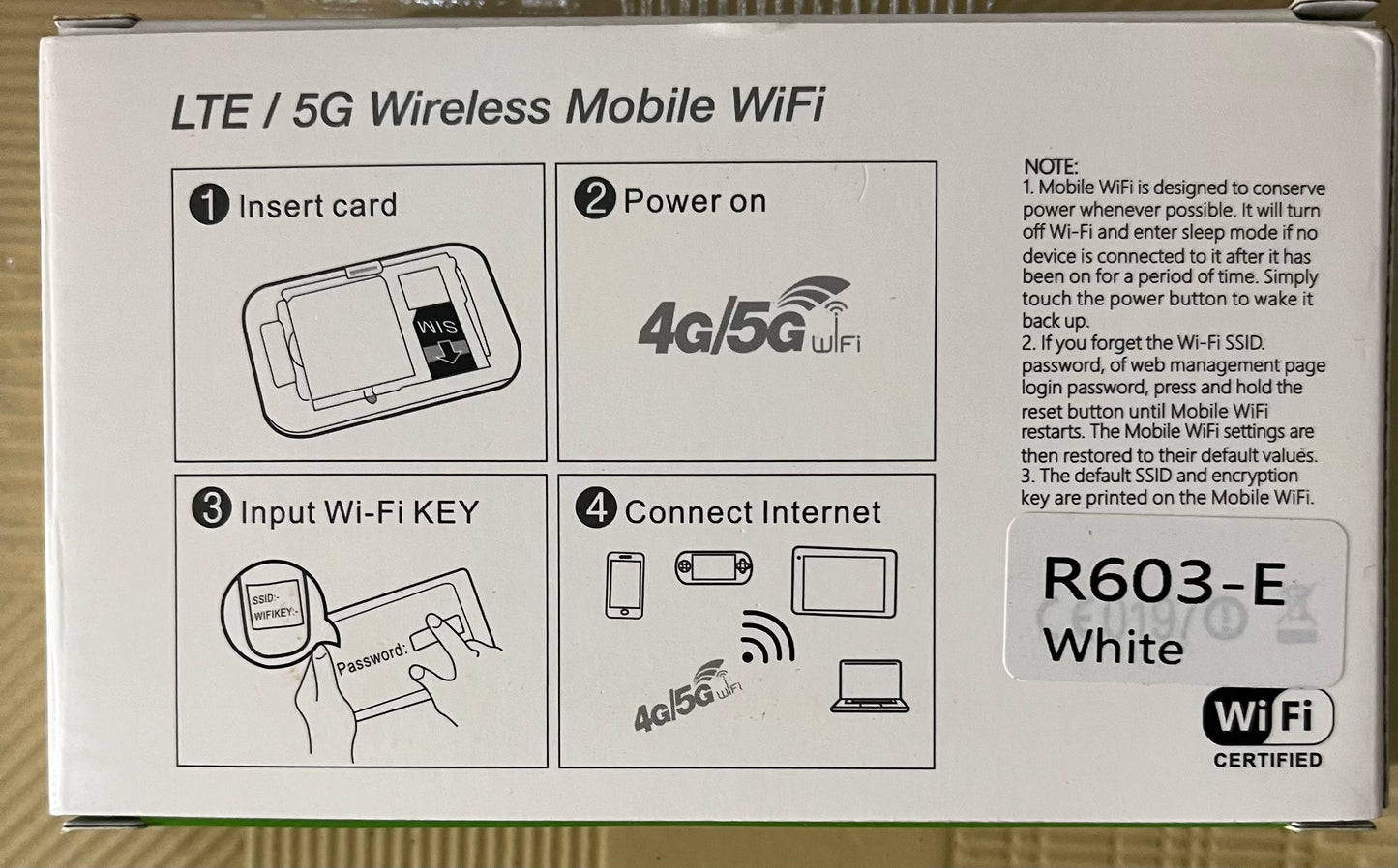 Wifi de poche -modem mifi 4G compatible tout operateur