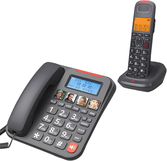 Duo telephone Fixe Filaire +sans fil